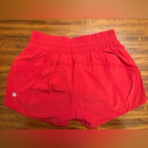 Lululemon Track That 3” size 6 Vibrant Red Athletic Shorts